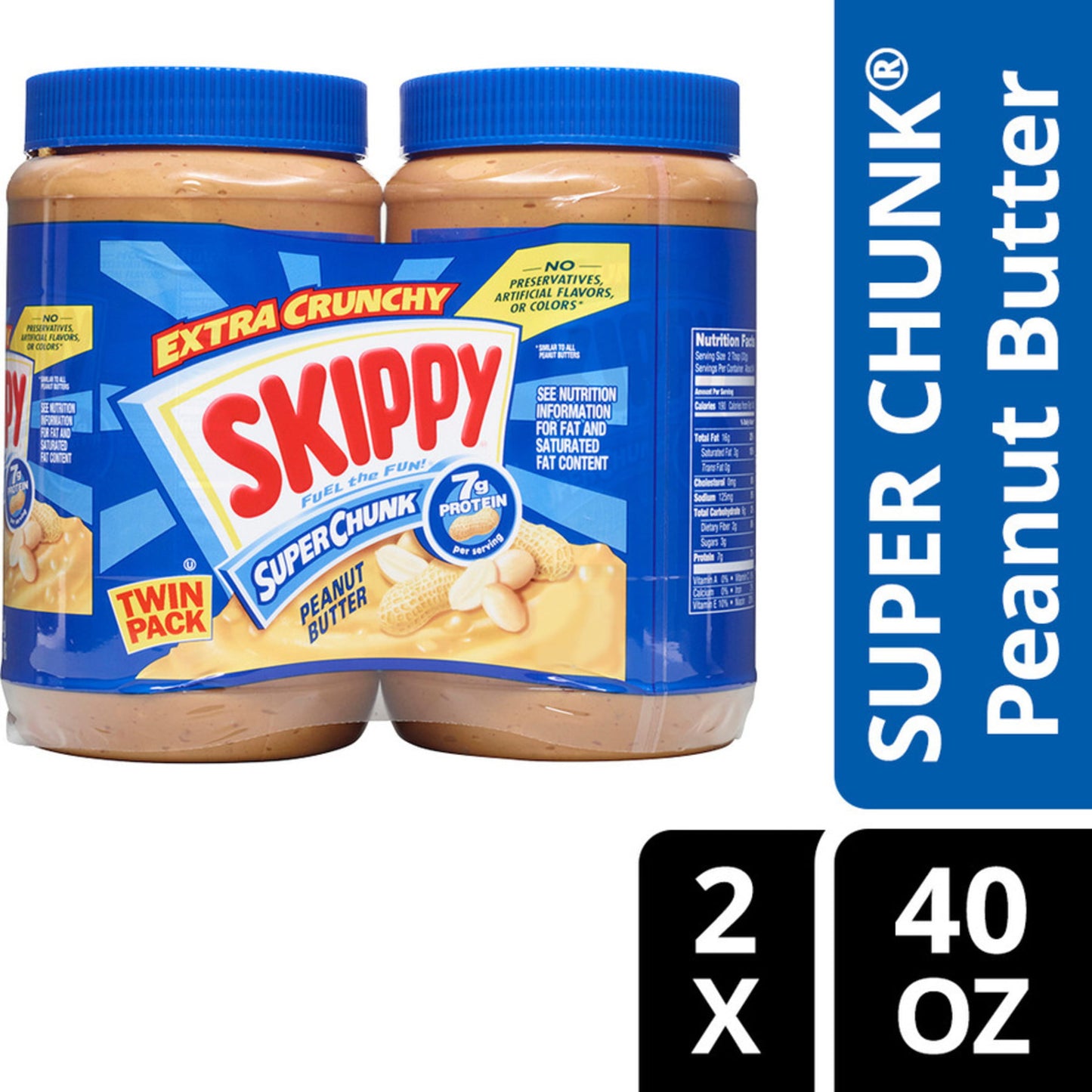 SKIPPY SUPER CHUNK Peanut Butter Twin Pack 2